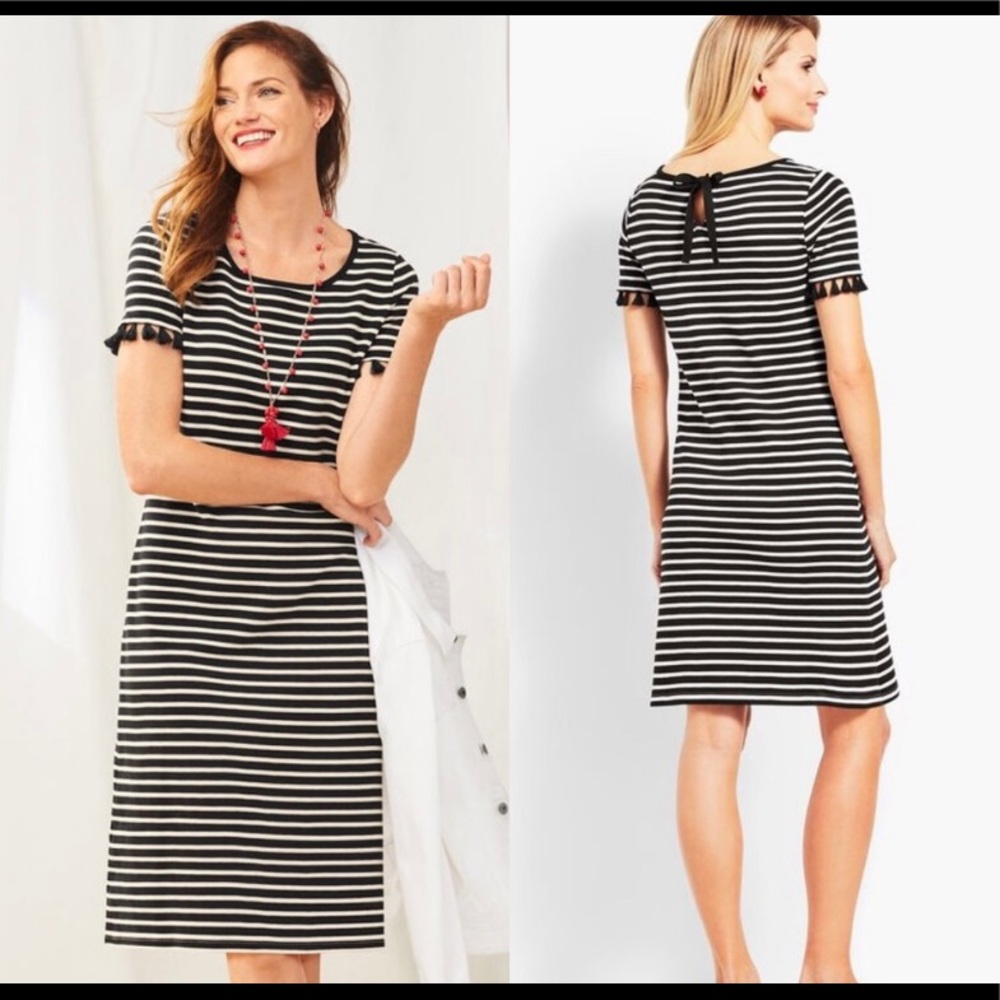 Talbots striped knit dress